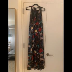 Alice and Olivia long silk floral dress